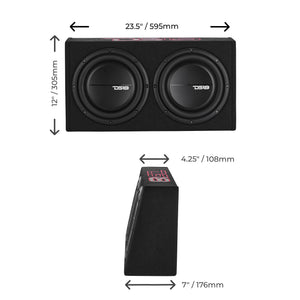 Loaded 10” Subwoofer + Passive Radiator Enclosure for Pickup Trucks - DS18