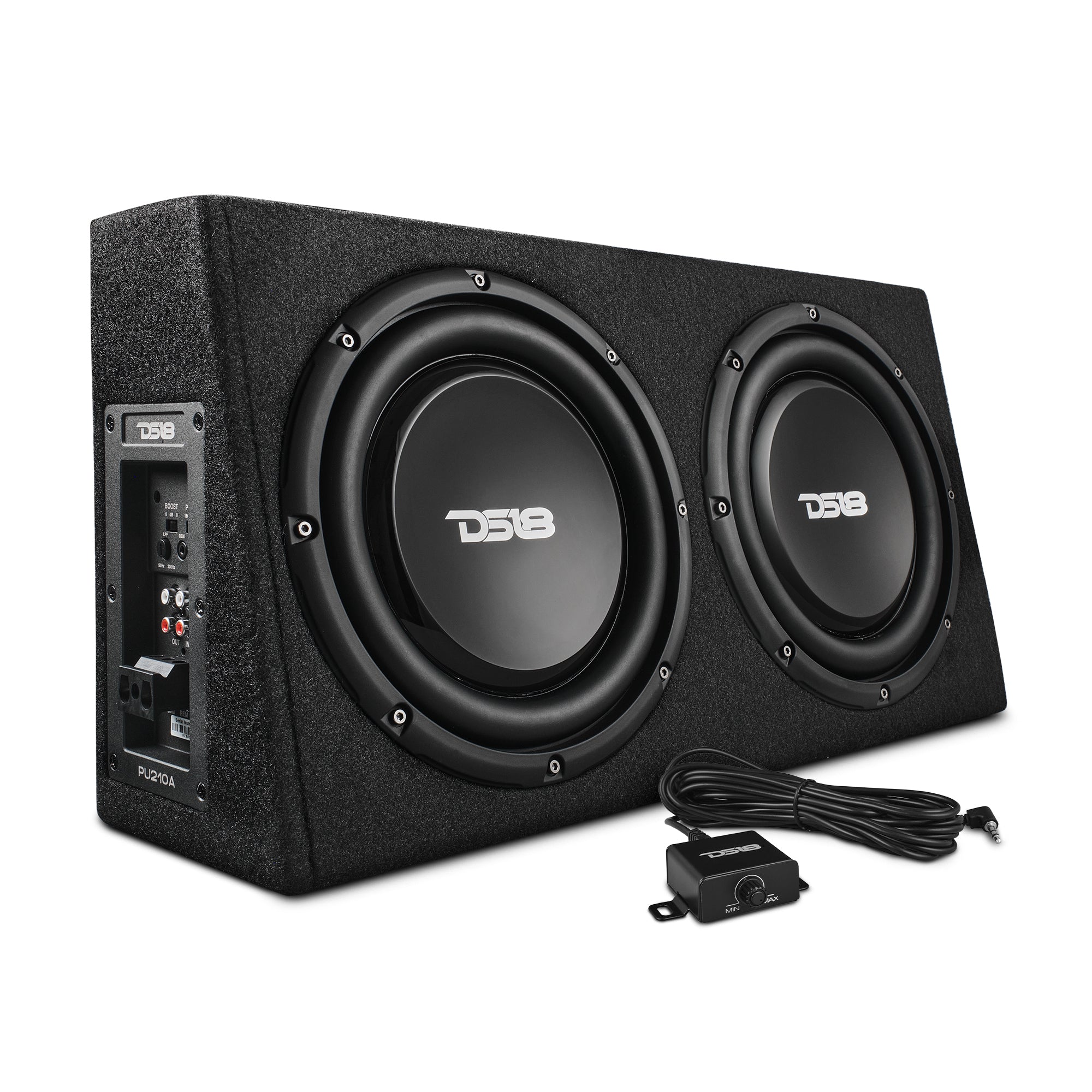 10" Active Subwoofer Shallow Enclosure with 10" Passive Subwoofer For Pickup Trucks - DS18