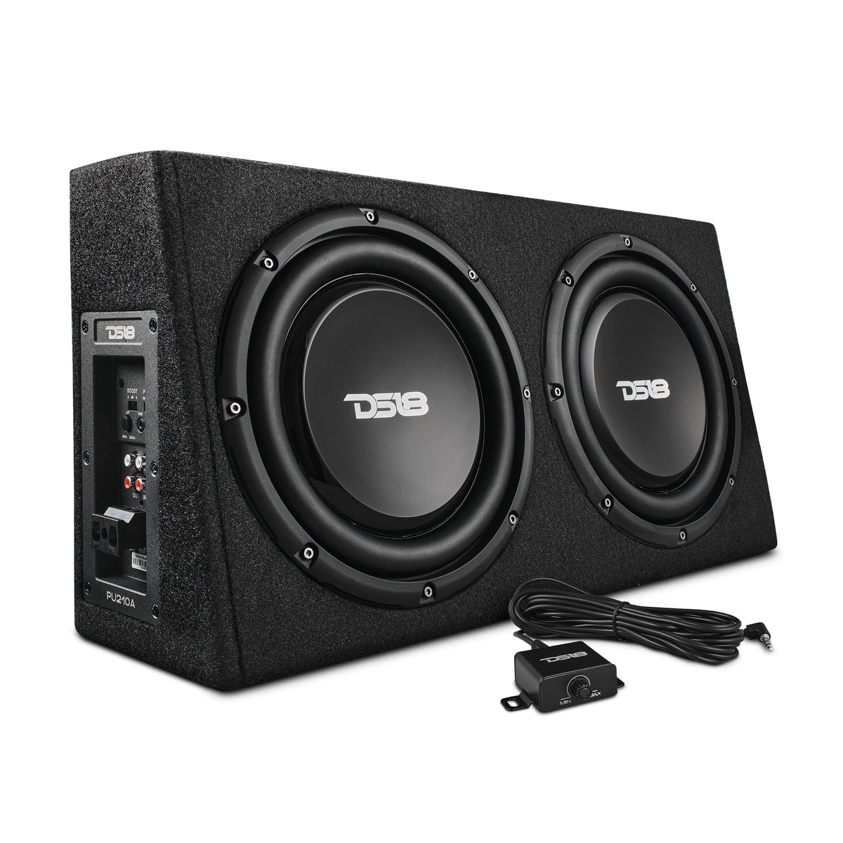 10" Active Subwoofer Shallow Enclosure with 10" Passive Subwoofer For Pickup Trucks - DS18