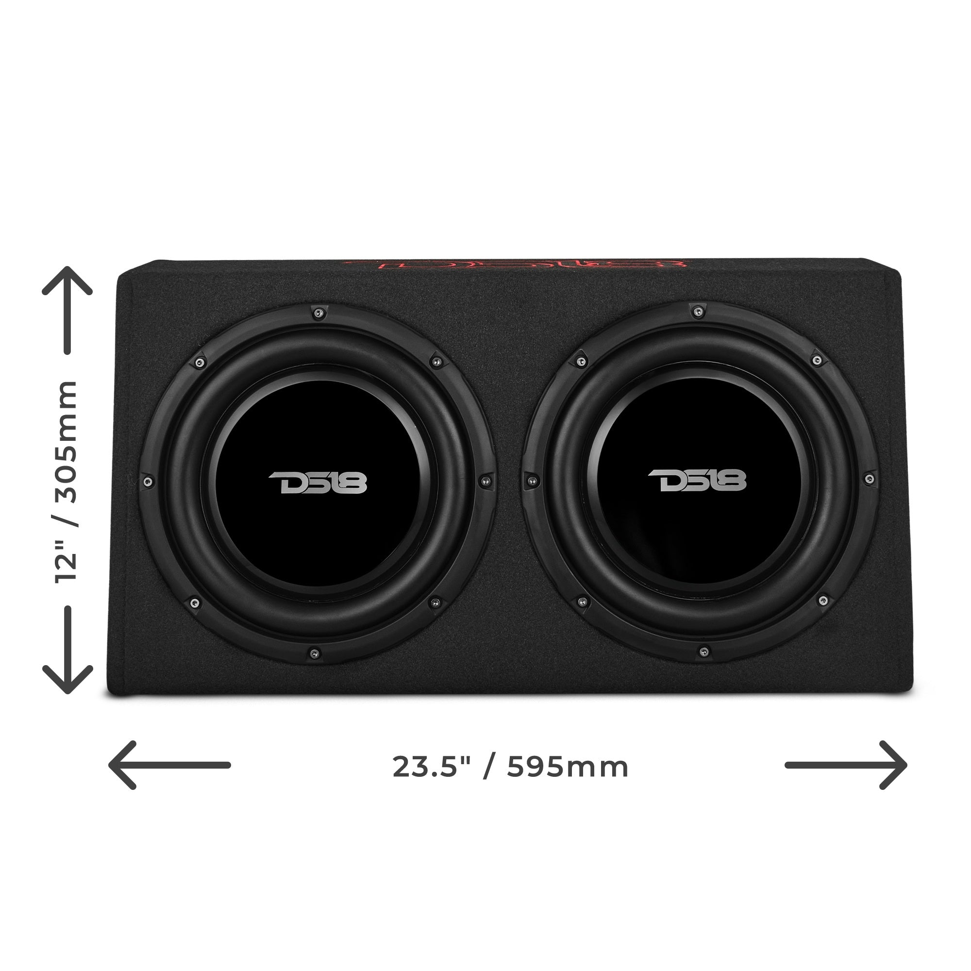 10" Active Subwoofer Shallow Enclosure with 10" Passive Subwoofer For Pickup Trucks - DS18
