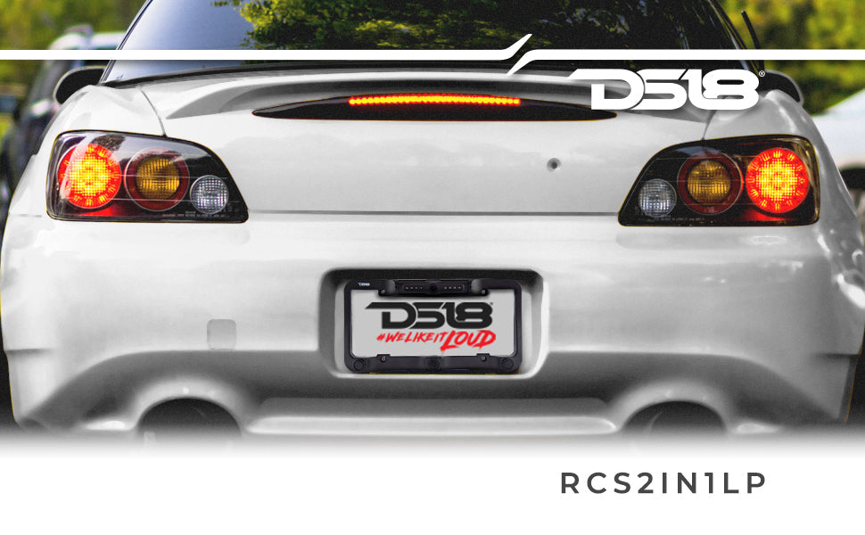 DS18 RCS2IN1LP Waterproof Reverse Camera and Backup Buzzer for License Plate - DS18