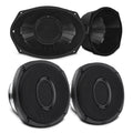 6x9” Hybrid Motorcycle Speaker Bundle – Slim 2-Way Loudspeakers + Sealed ABS Baffles (Pair) | IP65 Water-Resistant, High