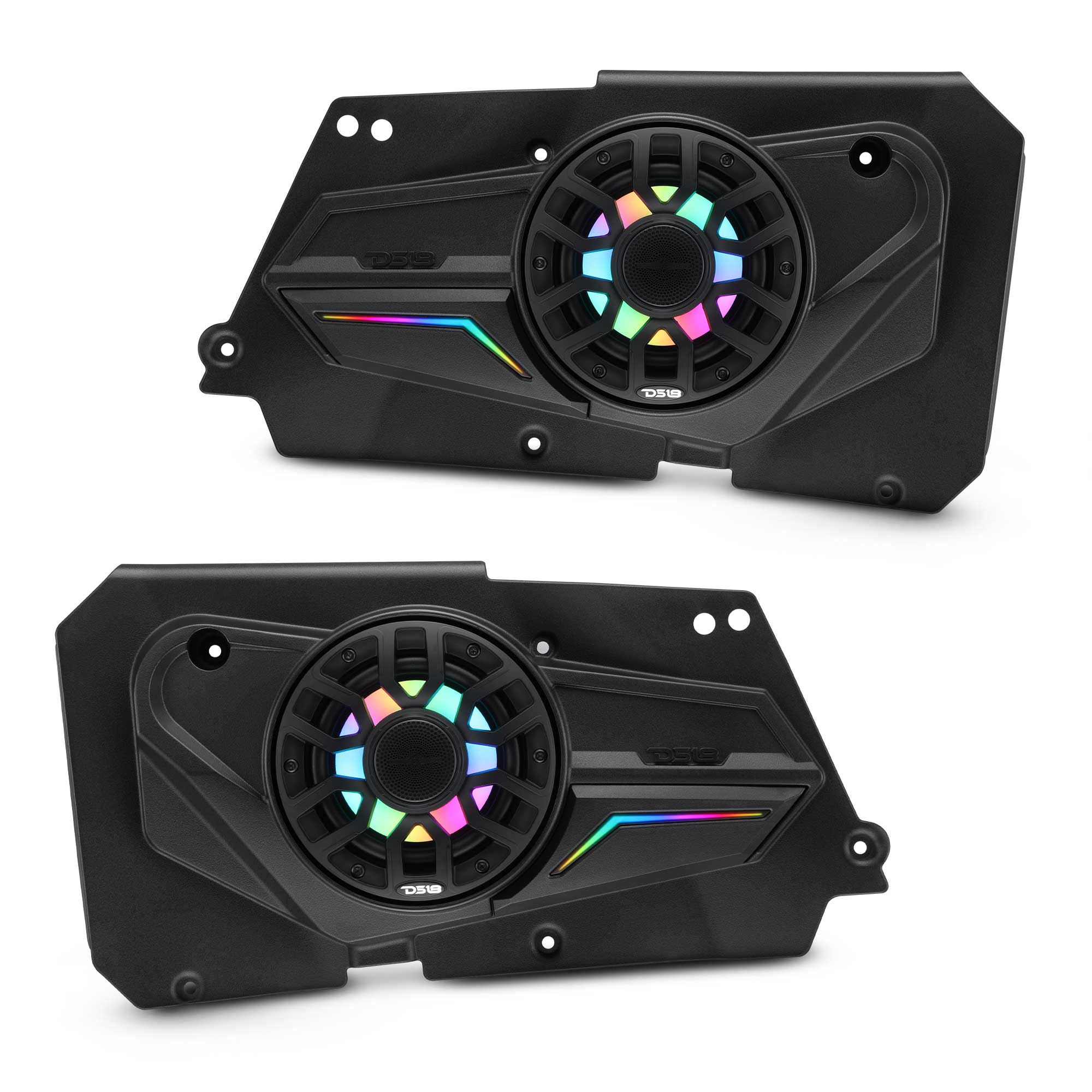 Polaris RZR-XP 2014-2023 Rear Door Panels Loaded with NXL-iQ 6.5" Coaxial Speakers with Digital LED Lighting - DS18