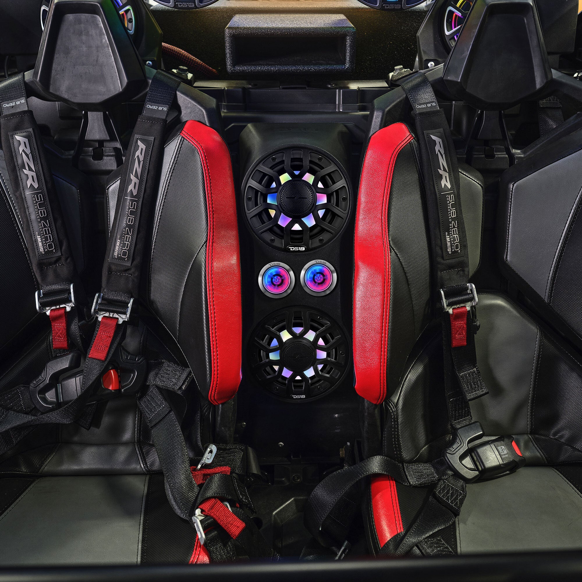 Polaris RZR Pro Waterfall Center Console Enclosure for 2020+ Models – Preloaded with 6.5" Speakers & 2.3" Tweeters | Digital