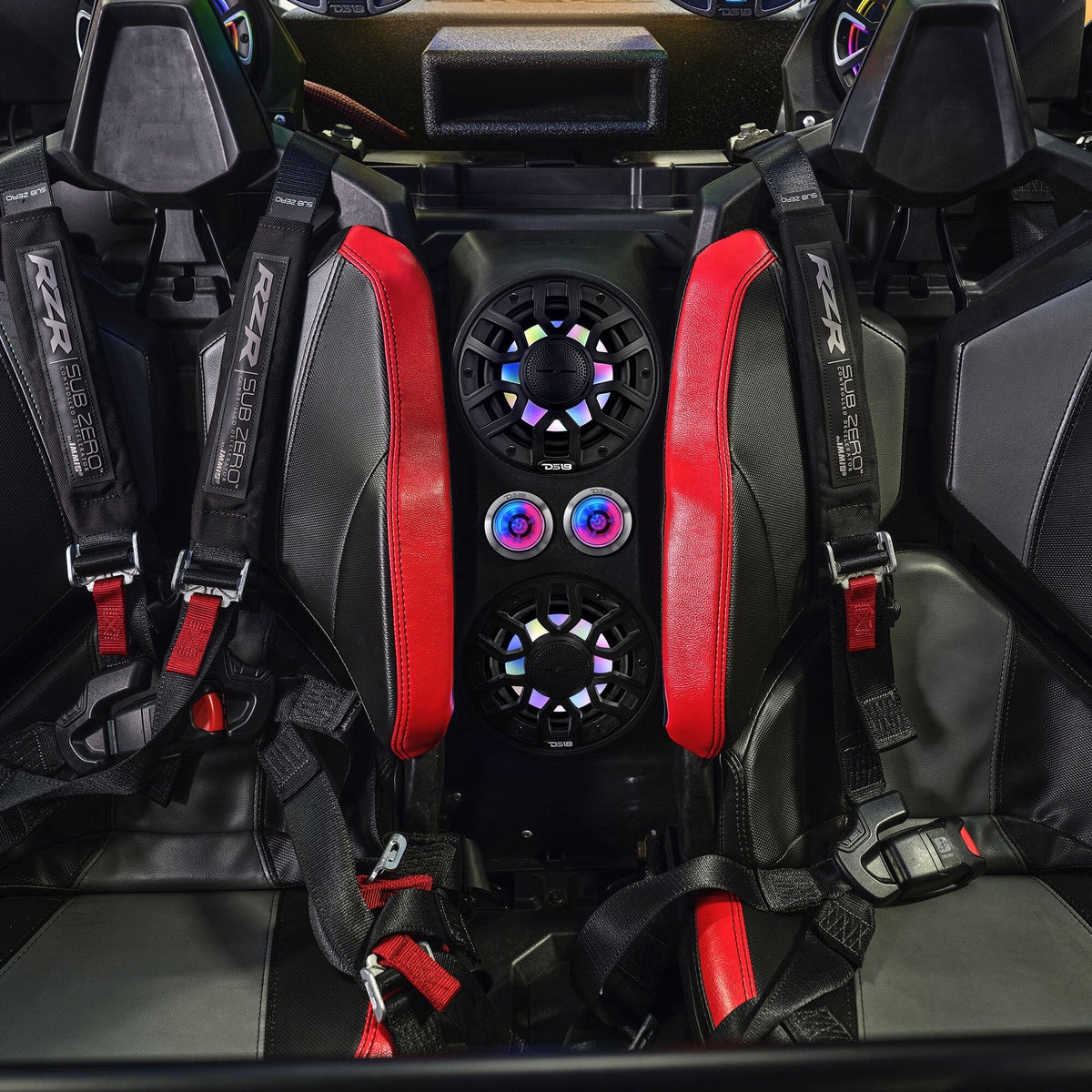 Polaris RZR Pro Waterfall Center Console Enclosure for 2020+ Models – Preloaded with 6.5" Speakers & 2.3" Tweeters | Digital