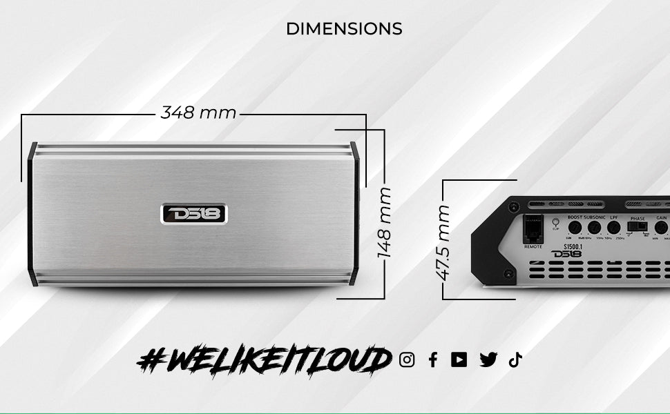 DS18 SELECT S-1500.1 – Class AB 1 Channel Monoblock Amplifier – 1500 Watts - DS18