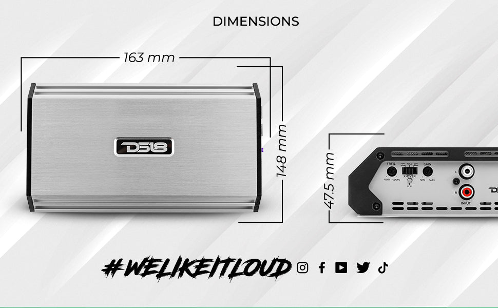 DS18 SELECT S-1600.2 Select Class AB 2 Channel Full Range Amplifier 1600 Watts - DS18