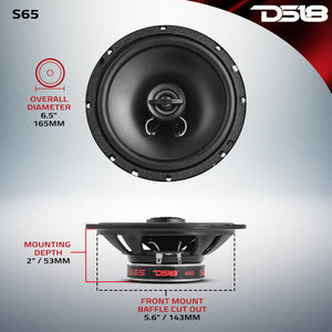 SELECT 6.5" 2-Way Coaxial Speaker | 180W RMS 4-Ohm - DS18
