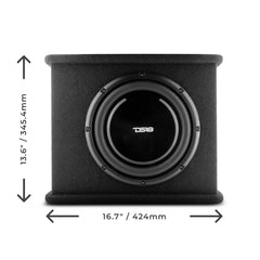 10" Loaded Amplified Shallow Subwoofer Enclosure 350 Watts Rms - DS18