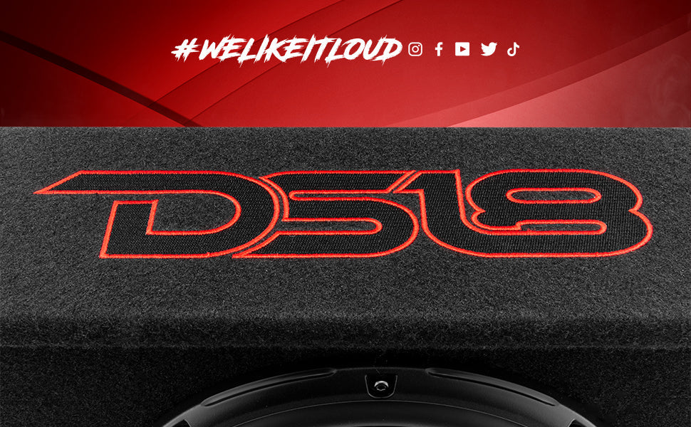 10" Loaded Amplified Shallow Subwoofer Enclosure 350 Watts Rms - DS18