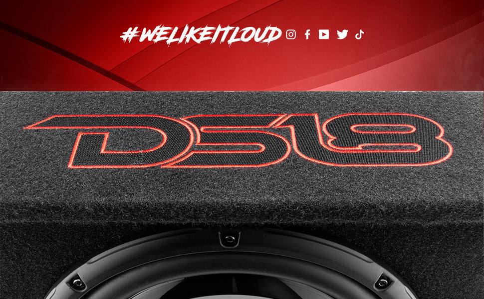 12" Loaded Amplified Shallow Subwoofer Enclosure 350 Watts Rms - DS18