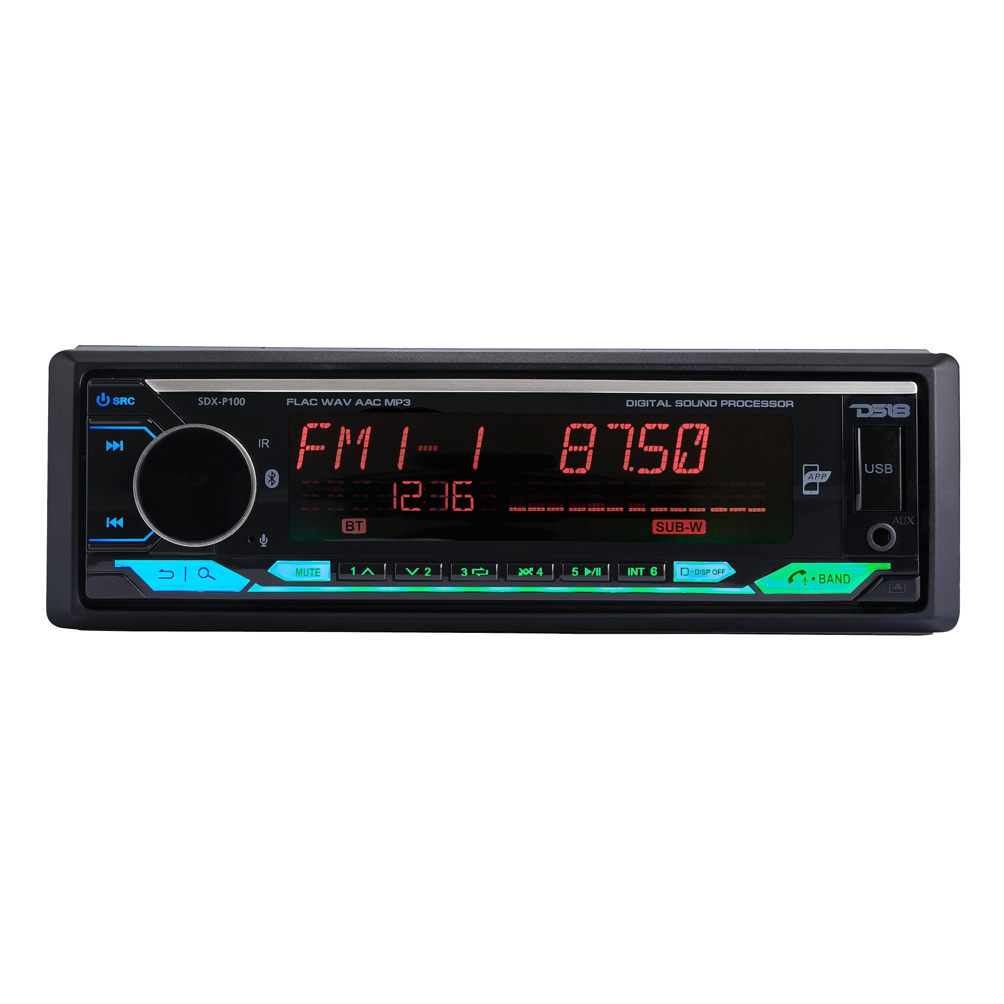 Digital Media Receiver | Single Din | DSP | APP | Bluetooth Audio and Calling Head Unit | Aux Input | USB | Mechless | AM/FM