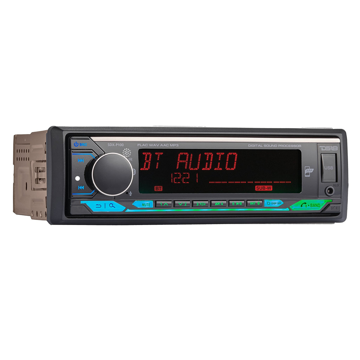 Digital Media Receiver | Single Din | DSP | APP | Bluetooth Audio and Calling Head Unit | Aux Input | USB | Mechless | AM/FM