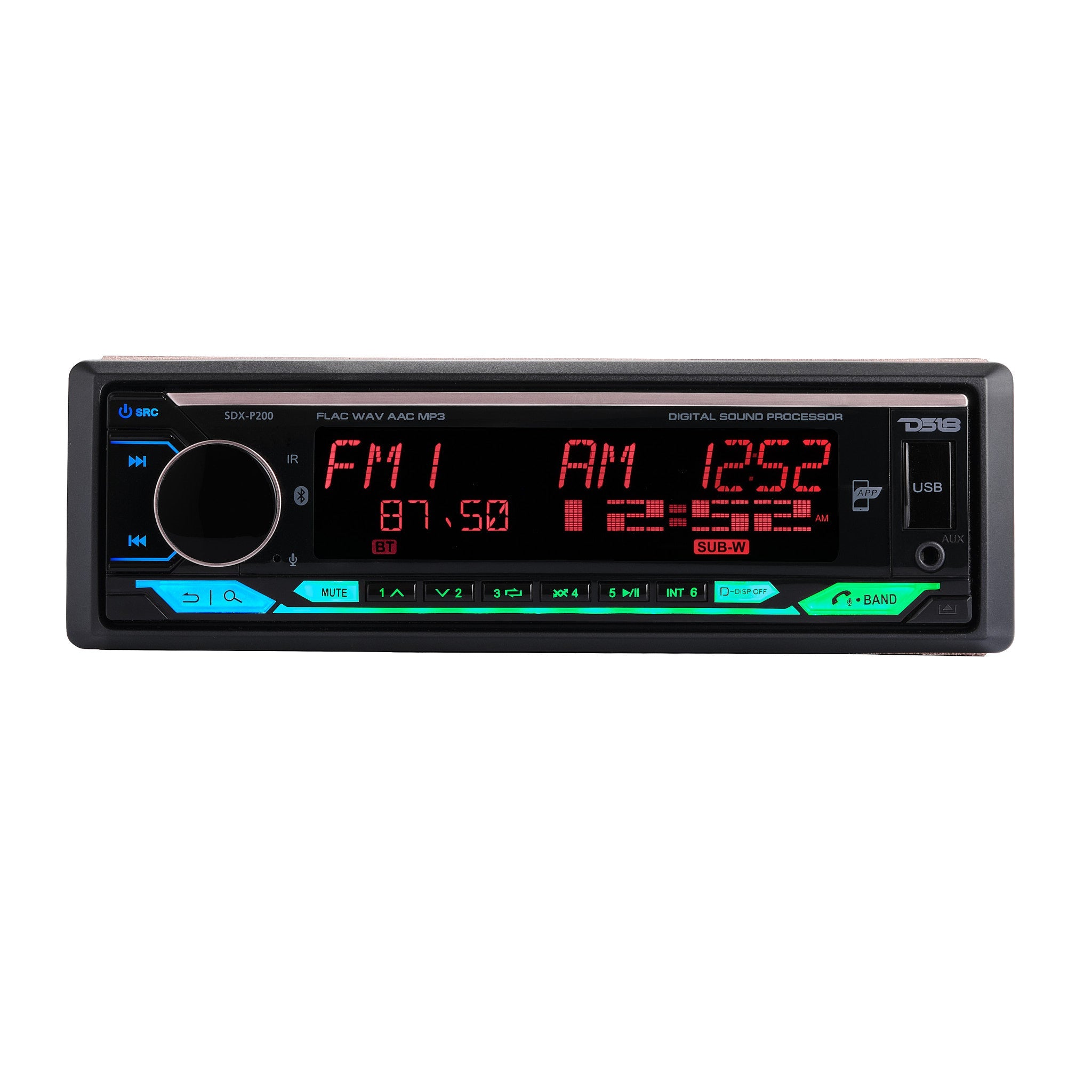 High Power 240 Watts RMS (4 x 60) Digital Media Receiver | Single Din | DSP | APP | Bluetooth Audio and Calling Head Unit |