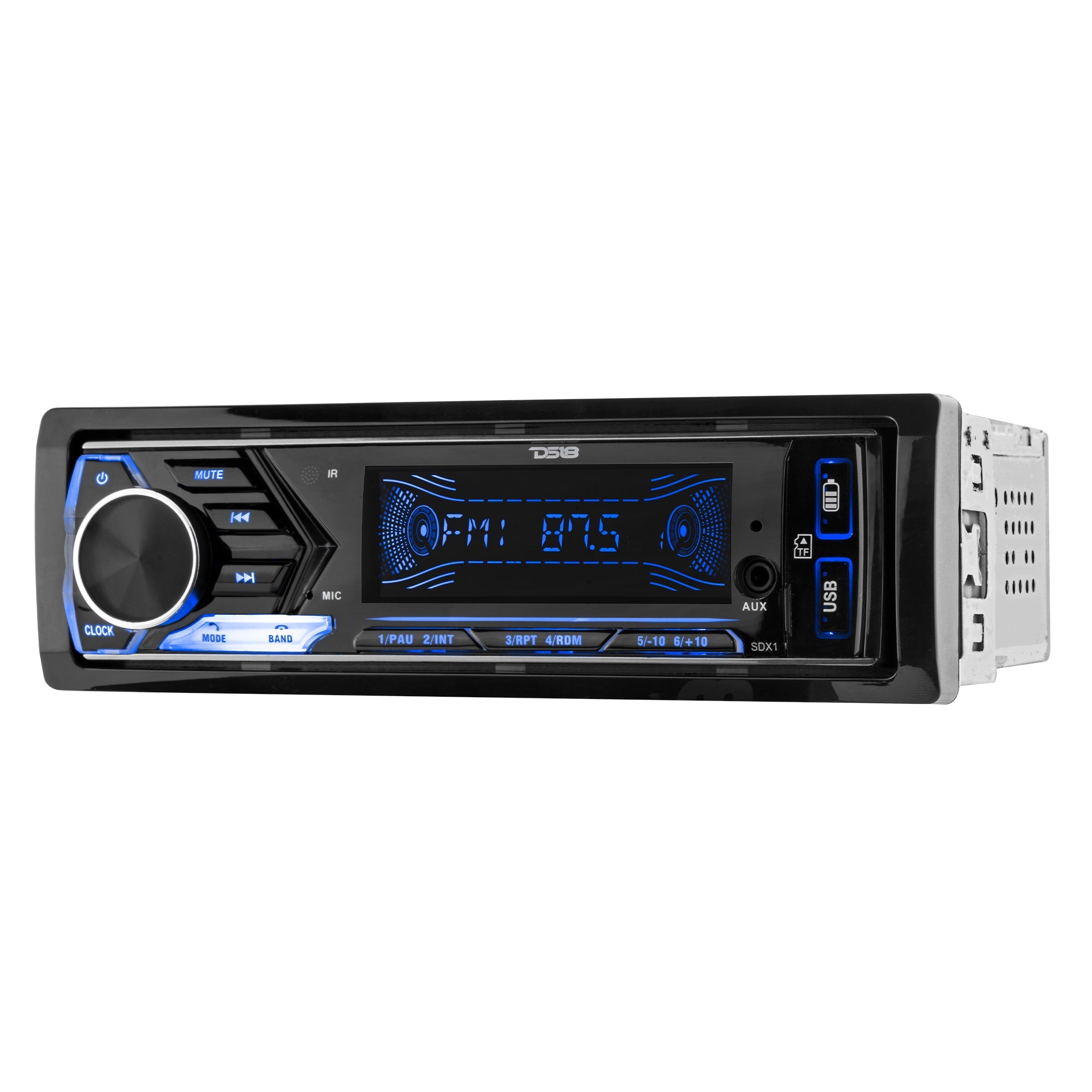 Single-DIN Digital Media Receiver Mech-Less Player, Bluetooth, Dual USB ,7 Volt Preouts - DS18