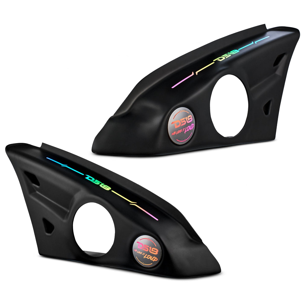 Polaris Slingshot Arm Rest Empty Enclosure With Digital Led Lights fits 2 x 6.5" Speakers | 2015 - Current - DS18
