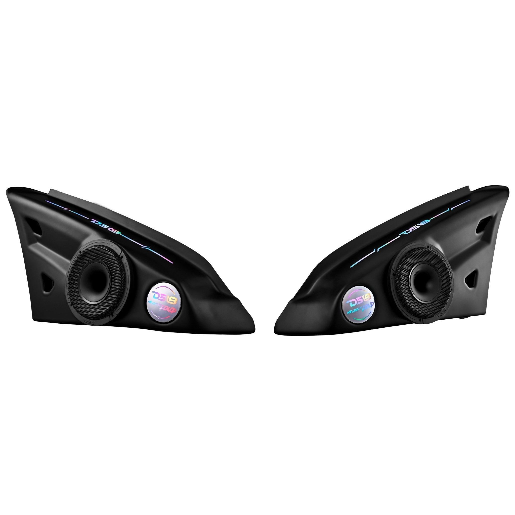 Polaris Slingshot Arm Rest Empty Enclosure With Digital Led Lights fits 2 x 6.5" Speakers | 2015 - Current - DS18