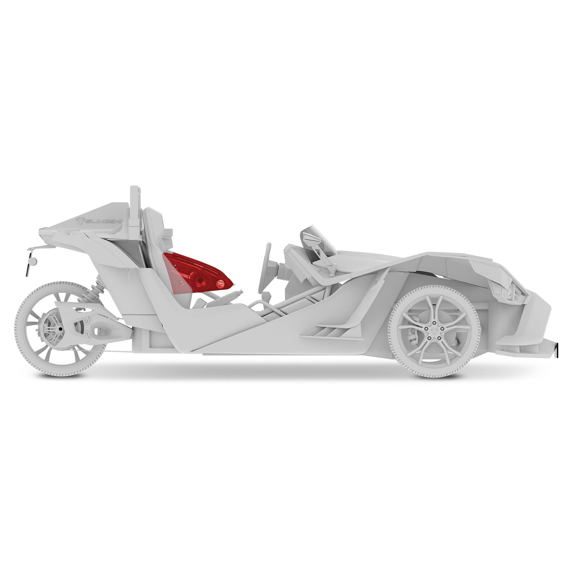Polaris Slingshot Inside Armrest Speaker Panels Loaded | 2 x PRO-HY6.4MSL and Digital LED Lights | 2015 - Current - DS18