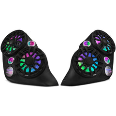Polaris Slingshot Dual Front Fender 8” Loaded Speaker Pods with Digital LED Lighting - DS18