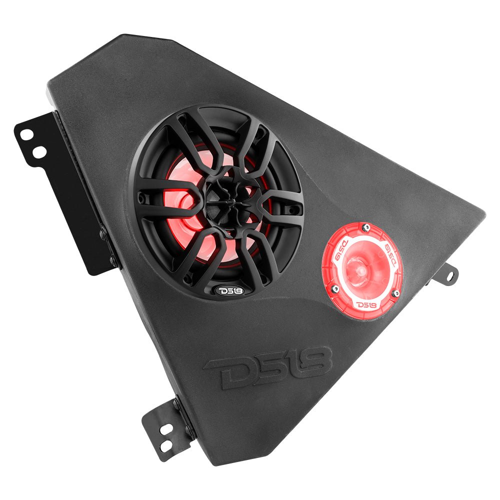 Polaris Slingshot Front Kick Panel 2 X 6.5" Enclosure with NXL-6/BK and PRO-TW1L | 2015 - Current - DS18