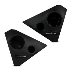 Polaris Slingshot Front Kick Empty Panel Pods With Digital LED Lights fits 2 x 6.5" Speakers and 2 x 3.8" Bullet Tweeters |