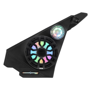 Polaris Slingshot Front Kick Panel Speaker Pods – Loaded with 8" NXL-IQ8/BK Speakers, PRO-TW1LD Tweeters & Digital LED Lights