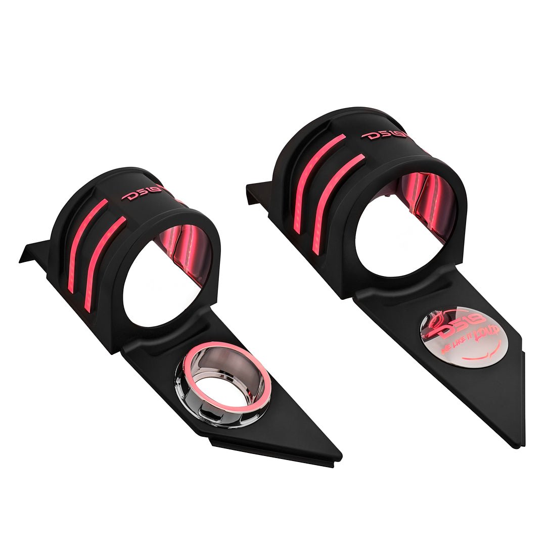 Polaris Slingshot Headrest Empty Enclosure With Digital LED Lights fits 4 x 6.5" Speakers | 2015 - Current - DS18