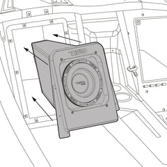 Polaris Slingshot Loaded Rear Sealed 10" Subwoofer Enclosure | Fits Either Passenger or Driver Side | 2015 - Current - DS18