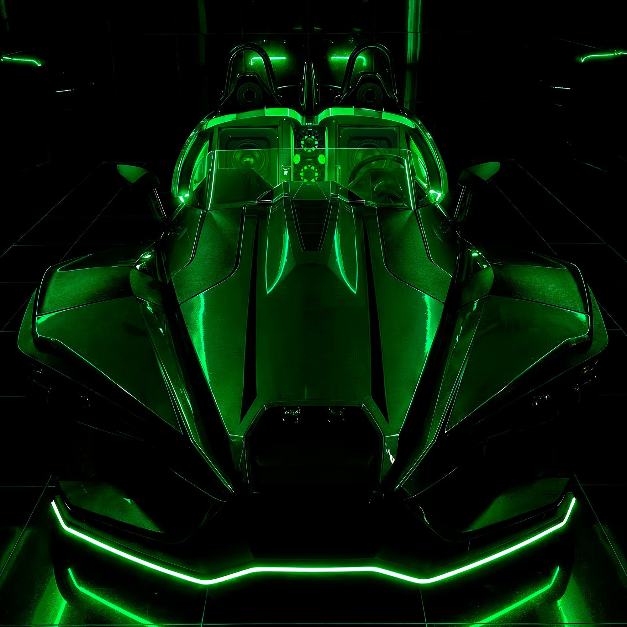 Polaris Slingshot Loaded Rear Sealed 10" Subwoofer Enclosure | Fits Either Passenger or Driver Side | 2015 - Current - DS18