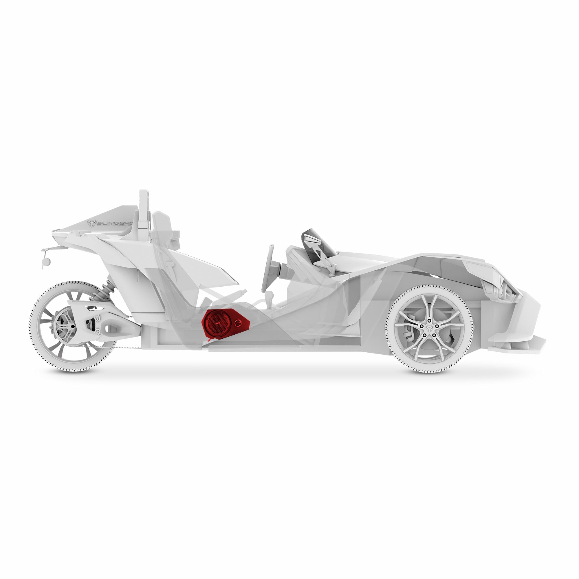 Polaris Slingshot Side Panel Empty Enclosure fits 2 x 6.5" Speakers & 2 x 1.7” Tweeters | 2015 - 2019 - DS18