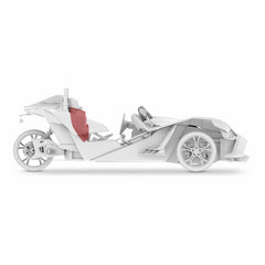 Polaris Slingshot Waterfall Center Console 1 X 8" Empty Enclosure | 2015 - 2019 - DS18