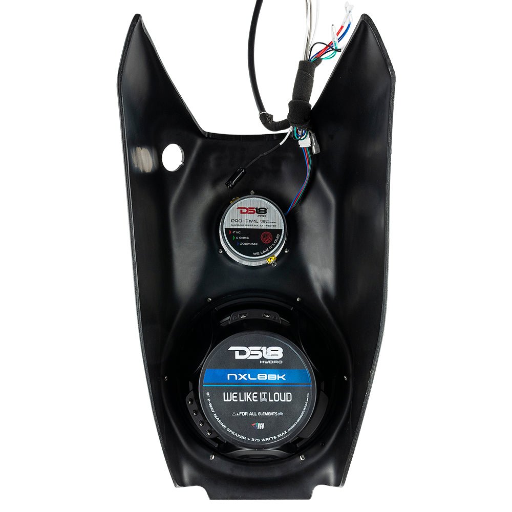 Polaris Slingshot Water Fall Center Console 1 X 8" Enclosure With NXL-8/BK and PRO-TW1L | 2015 - 2019 - DS18