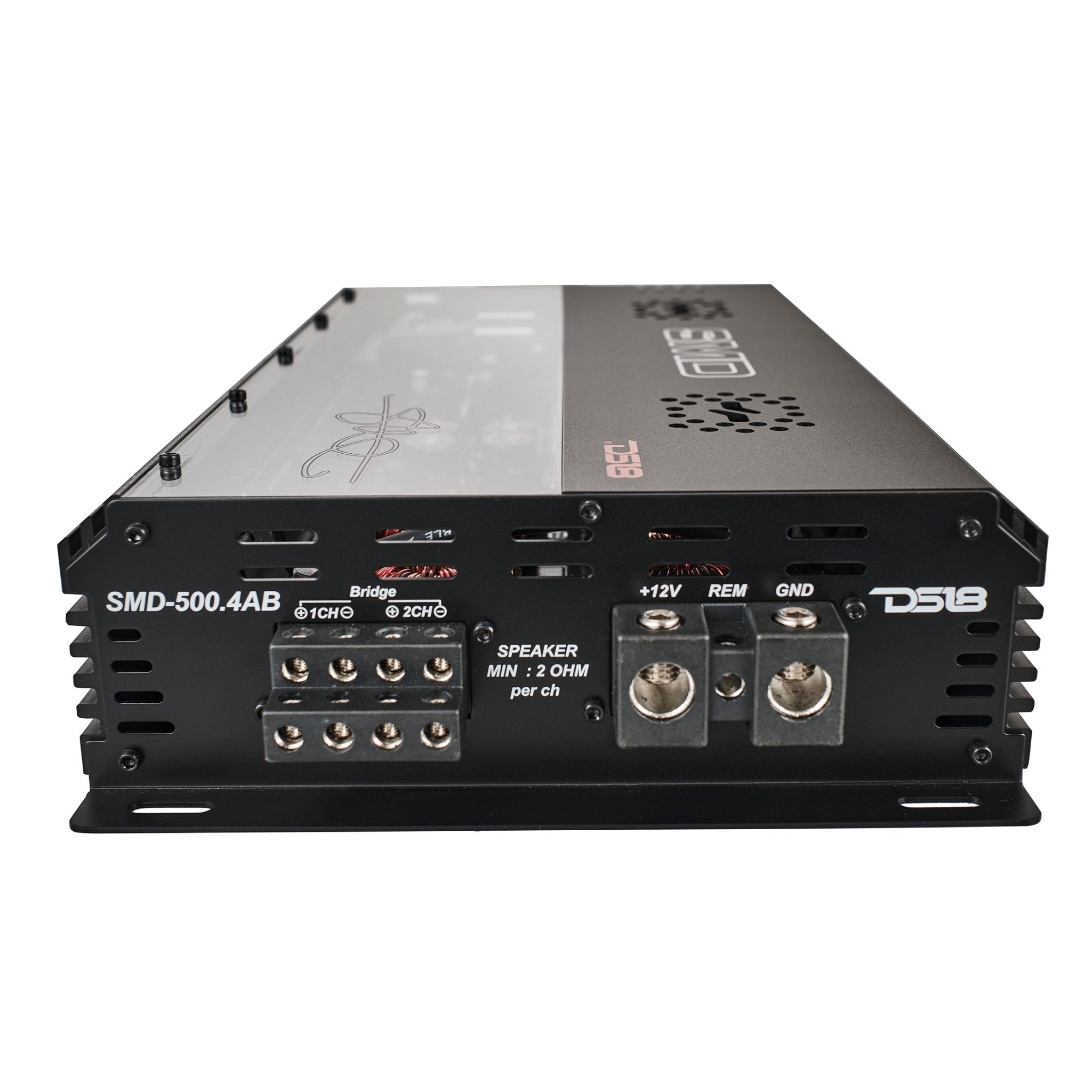 SMD 4-Channel Class AB Amplifier with VM-1 Voltmeter and Digital LED Lights 4 x 500W at 2-Ohm - Steve Meade Designs - DS18