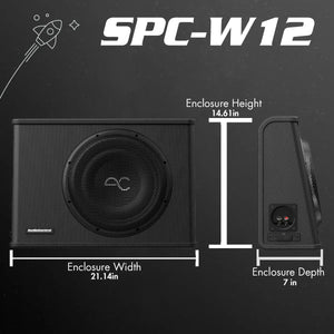 Space Series Sealed Wedge Subwoofer Enclosure, 400W RMS | 10" 12"