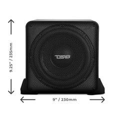 Dual 8" Loaded Amplified High End Aluminum Subwoofer Enclosure 300 Watts Rms - DS18