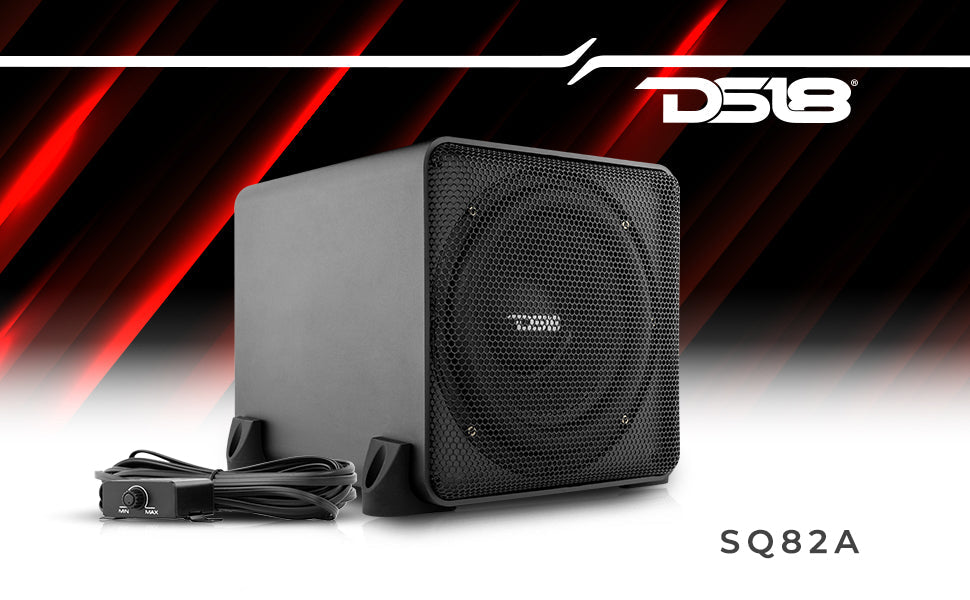 Dual 8" Loaded Amplified High End Aluminum Subwoofer Enclosure 300 Watts Rms - DS18