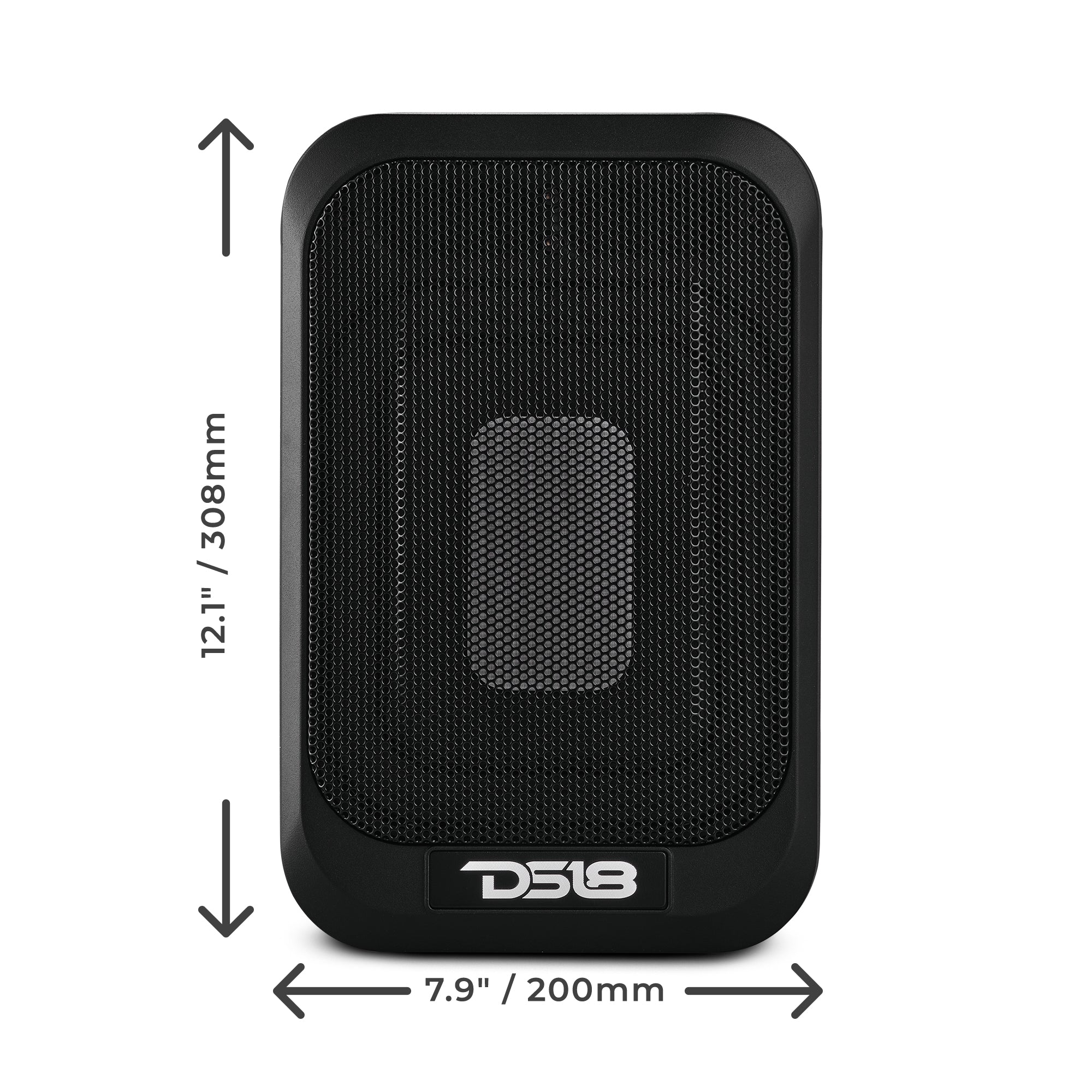 7x9" Amplified UnderSeat Subwoofer with a 4x6 Radiator 230 Watts Max - DS18