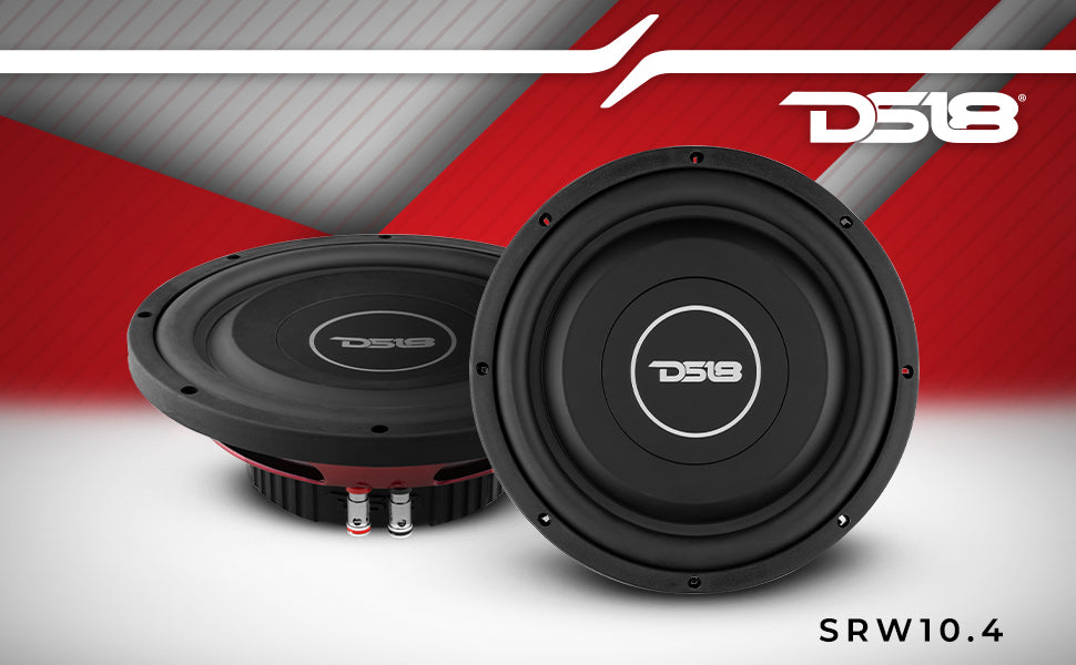 SRW Shallow-Mount 10" Subwoofer 200 Watts Rms SVC 4-Ohm - DS18