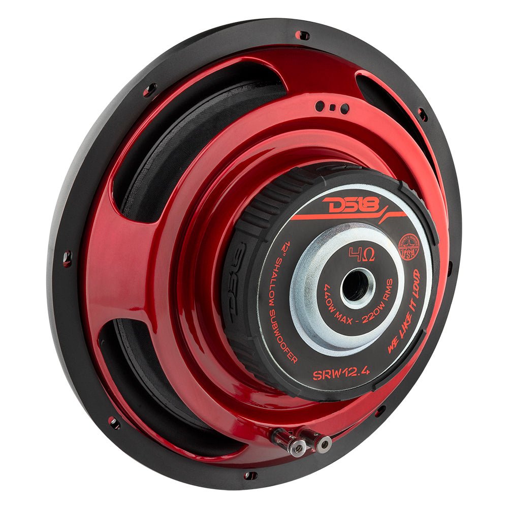 SRW Shallow-Mount 12" Subwoofer 220 Watts Rms SVC 4-Ohm - DS18
