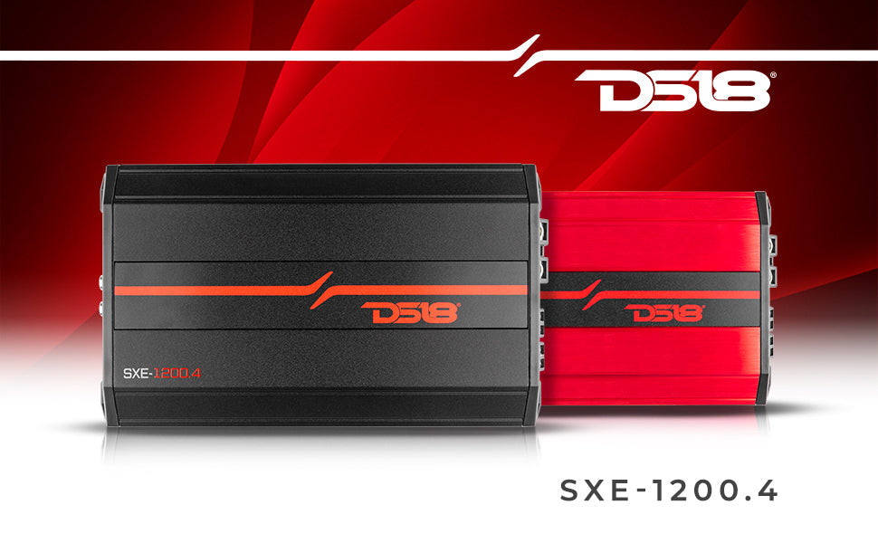 SXE Class A/B 4-Channel Full-Range Amplifier 4 x 60 RMS @ 4-Ohm 1200 Watts - DS18