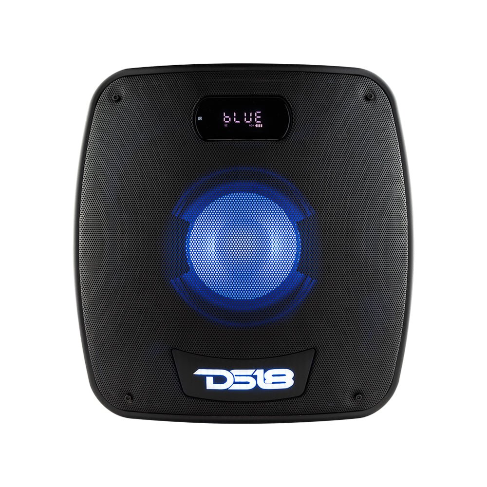 TLV 6.5" Amplified With Battery Self Powered Party Speaker With RGB LED Lights Bluetooth and TWS 200 Watts - DS18