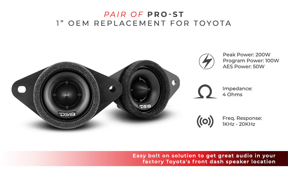 DS18 2014-2018 Toyota RAV4 Front and Back Doors Speakers Best Upgrade/Replacement Package 1600 Watts - DS18
