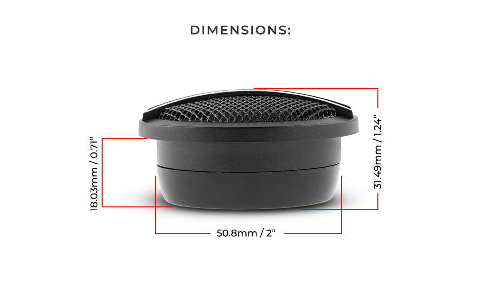 TX1 2" PEI Dome Ferrite Tweeter 0.5" VC 200 Watts - DS18