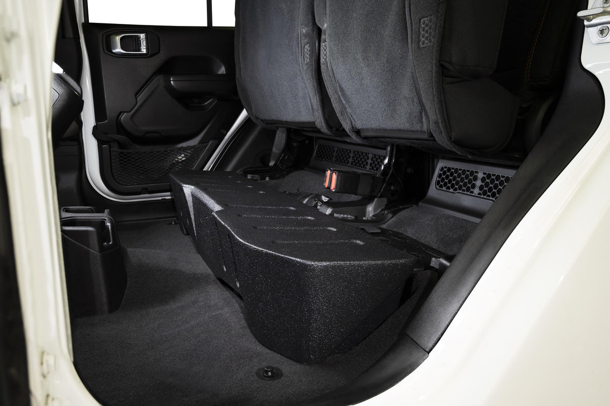 TXJTD8 Jeep Gladiator JT (2020-24) Under Seat Dual 8" Loaded Subwoofer Enclosure