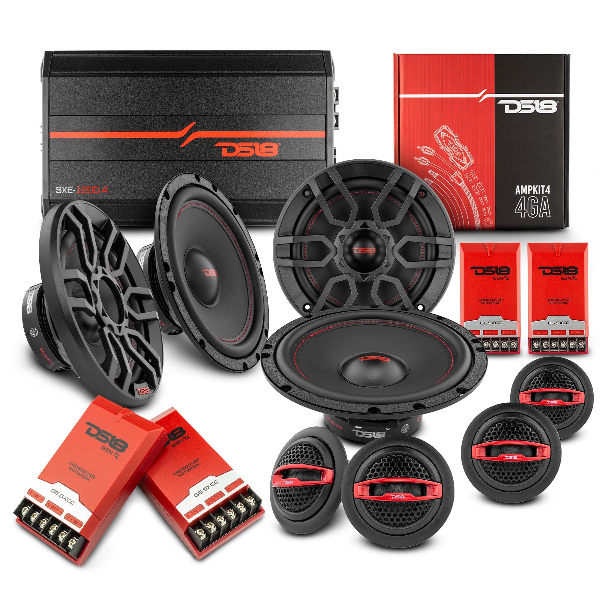 DS18 2008-2021 Honda CR-V Front and Back Doors Speakers Good Upgrade/Replacement Package 900 Watts - DS18