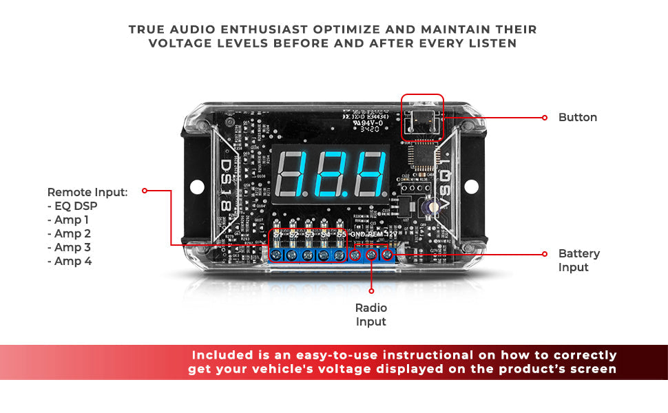 Volt Meter With Remote Outputs - DS18