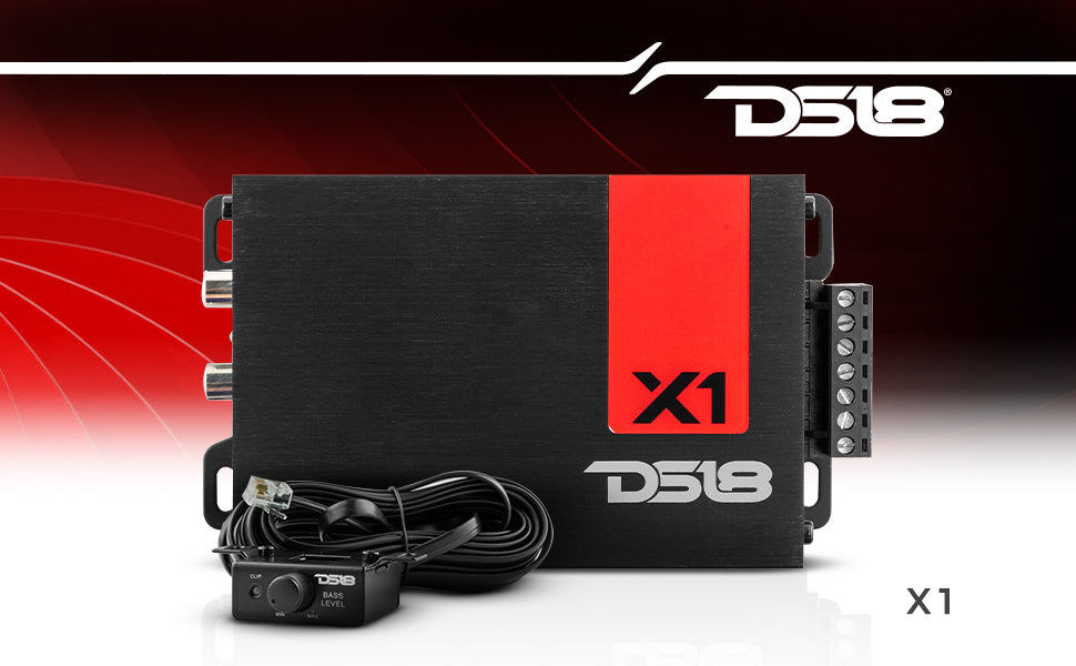 X 1-Channel Ultra Compact Class D Amplifier 300 Watts Rms @ 1-Ohm - DS18