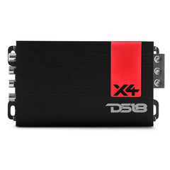 X 4-Channel Ultra Compact Class D Amplifier 4 x 70 Watts Rms @ 4-ohm - DS18