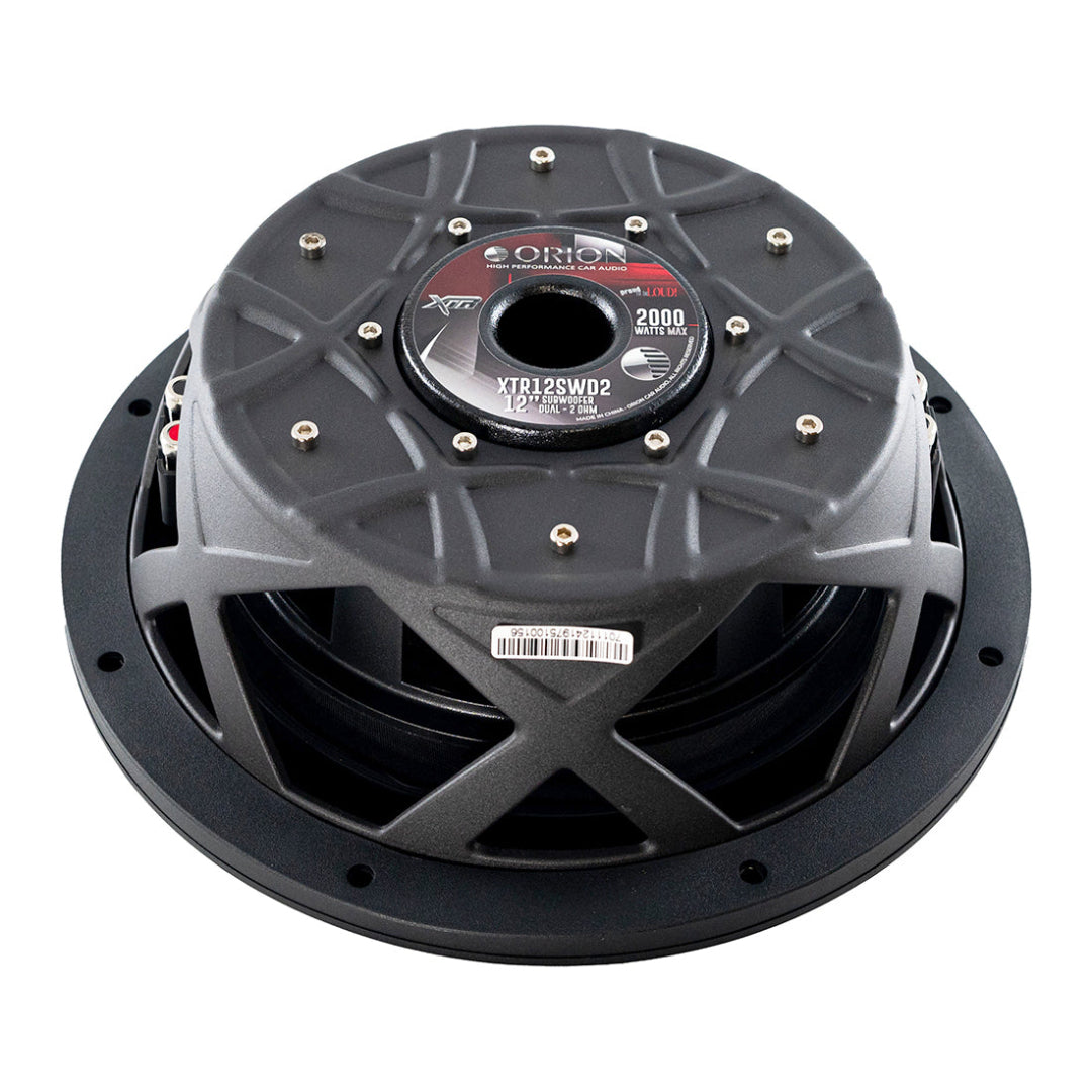 Orion XTR12SWD2 - 12 Inch Dual 2 Ohm Shallow Mount Subwoofer | 500W RMS Bass Power
