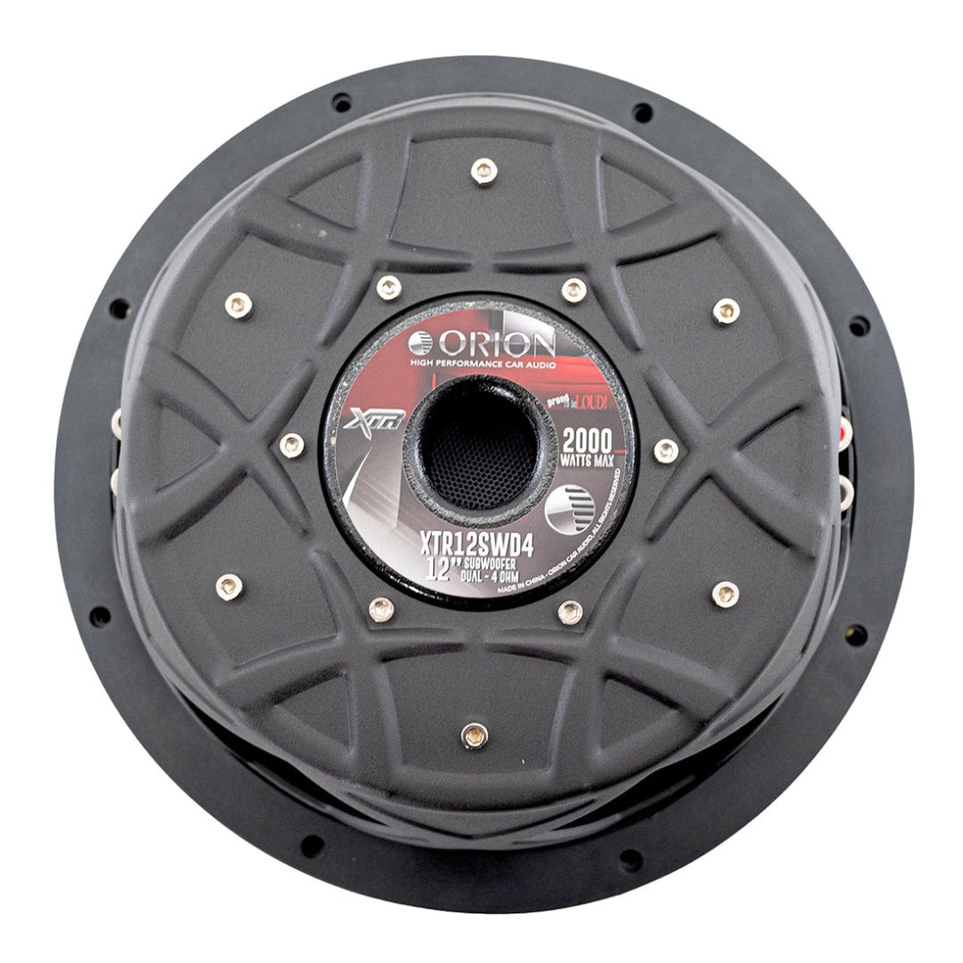 Orion XTR12SWD4 - 12 Inch Dual 4 Ohm Shallow Mount Subwoofer | 500W RMS Bass Power